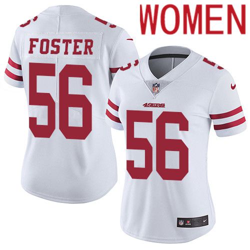 Women San Francisco 49ers 56 Reuben Foster Nike White Vapor Limited NFL Jersey
